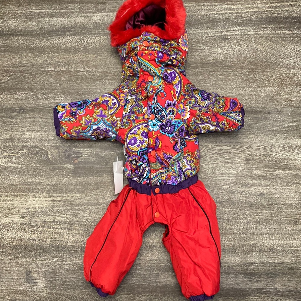 Winter Warm Fleece Dog Jumpsuit Hoodie Jacket  Coat Pet Overalls Outfit
